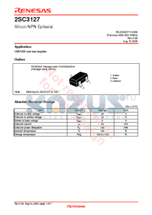 2SC3127ID-TL-E datasheet - Silicon NPN Epitaxial