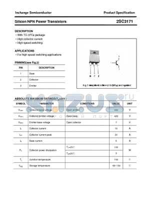 2SC3171 datasheet - Silicon NPN Power Transistors