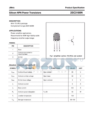 2SC3180N datasheet - Silicon NPN Power Transistors