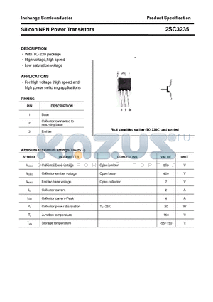 2SC3235 datasheet - Silicon NPN Power Transistors