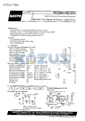 2SC3255 datasheet - 60V/10A High-Speed Switching Applications