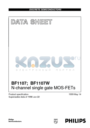BF1107 datasheet - N-channel single gate MOS-FETs