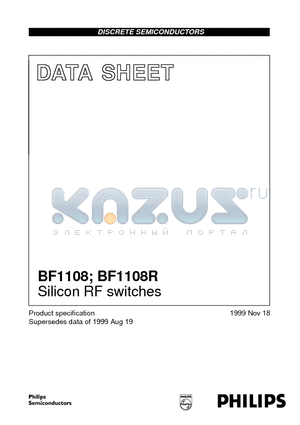 BF1108R datasheet - Silicon RF switches