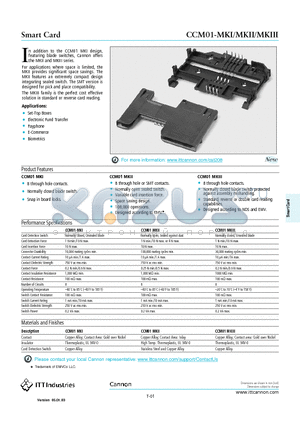 CCM01-MKII datasheet - Set-Top Boxes Electronic Fund Transfer