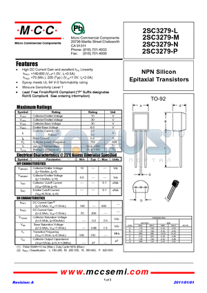 2SC3279-M datasheet - NPN Silicon Epitaxial Transistors