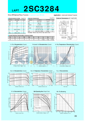 2SC3284 datasheet - Silicon NPN Epitaxial Planar Transistor(Audio and General Purpose)