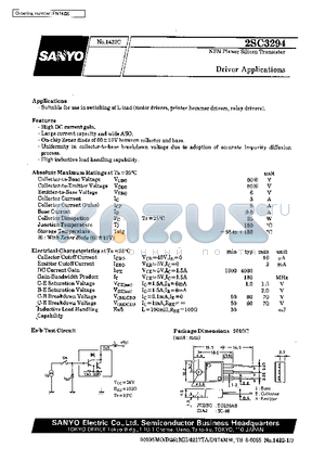 2SC3294 datasheet - Driver Applications