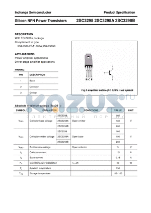 2SC3298 datasheet - Silicon NPN Power Transistors