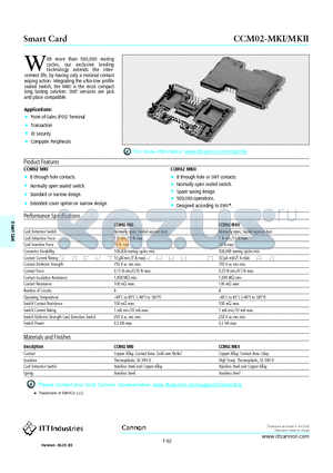 CCM02-MKI datasheet - Smart Card