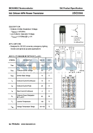 2SC3300 datasheet - isc Silicon NPN Power Transistor