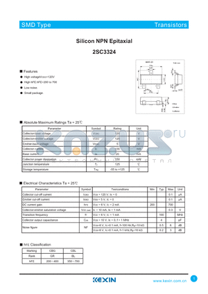 2SC3324 datasheet - Silicon NPN Epitaxial