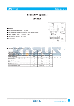 2SC3326 datasheet - Silicon NPN Epitaxial