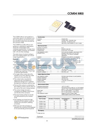 CCM04-1814 datasheet - CCM04 MKII