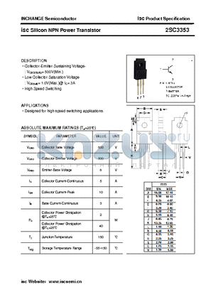 2SC3353 datasheet - isc Silicon NPN Power Transistor
