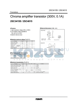 2SC3415S datasheet - Chroma amplifier transistor