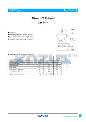2SC3437 datasheet - Silicon NPN Epitaxial
