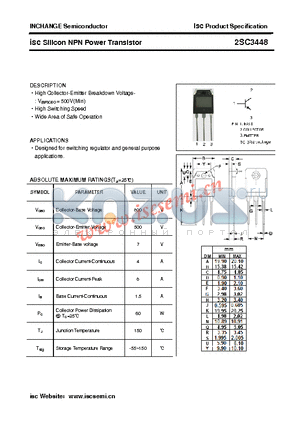 2SC3448 datasheet - isc Silicon NPN Power Transistor