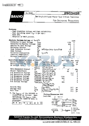 2SC3458 datasheet - For Switching Regulators