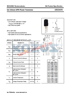 2SC3475 datasheet - isc Silicon NPN Power Transistor