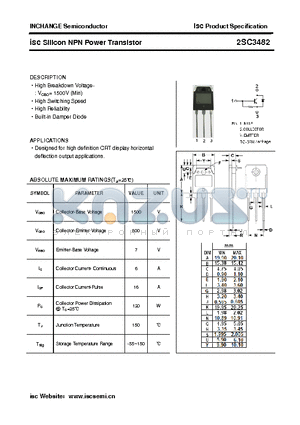 2SC3482 datasheet - isc Silicon NPN Power Transistor