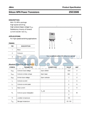 2SC3506 datasheet - Silicon NPN Power Transistors