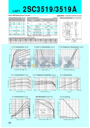 2SC3519 datasheet - Silicon NPN Epitaxial Planar Transistor(Audio and General Purpose)