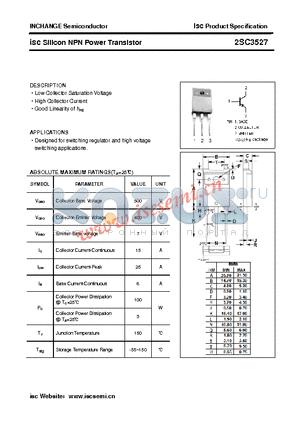 2SC3527 datasheet - isc Silicon NPN Power Transistor