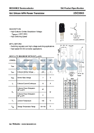 2SC3563 datasheet - Silicon NPN Power Transistor