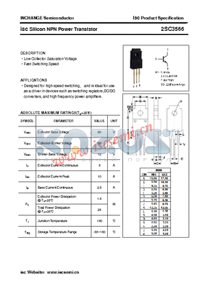 2SC3566 datasheet - isc Silicon NPN Power Transistor