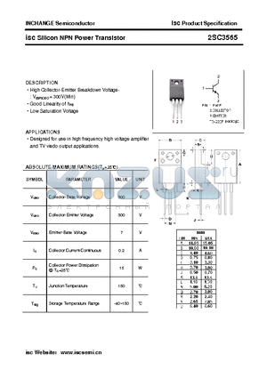 2SC3565 datasheet - isc Silicon NPN Power Transistor