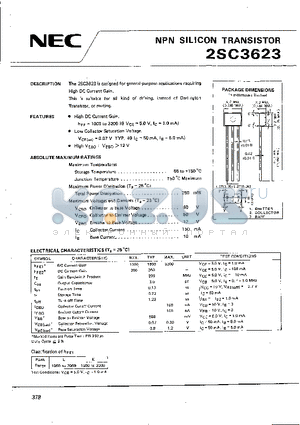 2SC3623 datasheet - NPN SILICON TRANSISTOR