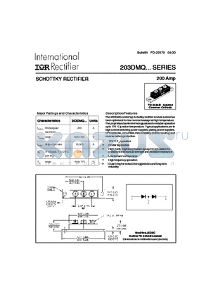 203DMQ080 datasheet - Schottky Rectifier