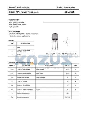 2SC3636 datasheet - Silicon NPN Power Transistors