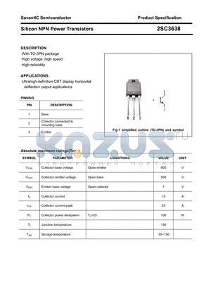 2SC3638 datasheet - Silicon NPN Power Transistors