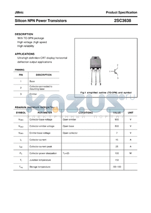 2SC3638 datasheet - Silicon NPN Power Transistors