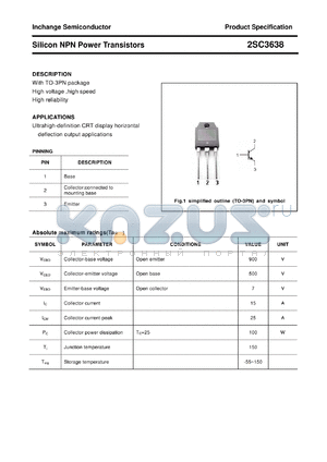 2SC3638 datasheet - Silicon NPN Power Transistors