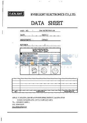 204-10SUBC-S400-A4 datasheet - 3.0mm Round Type LED Lamps