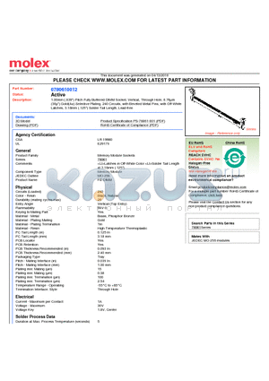 0780610012 datasheet - 1.00mm (.039