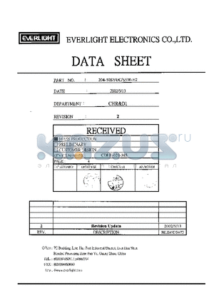 204-10SYGC-S530-E2 datasheet - 3.0mm Round Type LED Lamps