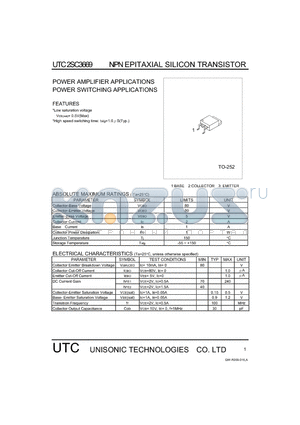 2SC3669_2 datasheet - POWER AMPLIFIER APPLICATIONS POWER SWITCHING APPLICATIONS