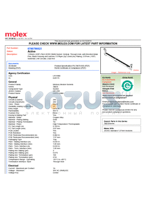 0780790021 datasheet - 1.00mm (.039