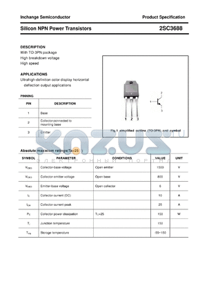 2SC3688 datasheet - Silicon NPN Power Transistors