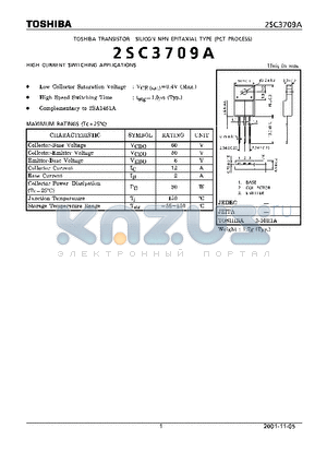 2SC3709A datasheet - HIGH CURRENT SWITCHING APPLICATIONS