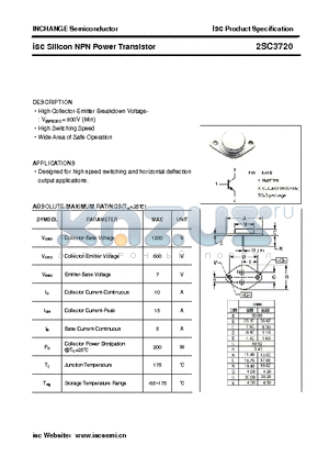 2SC3720 datasheet - isc Silicon NPN Power Transistor