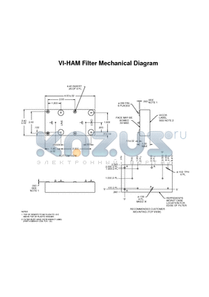 07818 datasheet - VI-HAM Filter Mechanical Diagram
