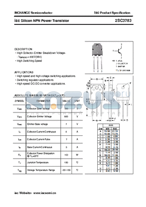 2SC3783 datasheet - isc Silicon NPN Power Transistor