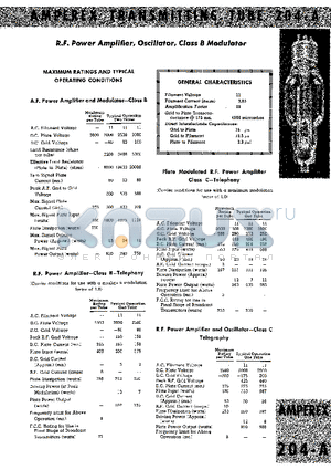 204-A datasheet - R.F. POWER AMPLIFIER, OSCILLATOR, CLASS B MODULATOR