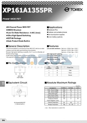 0785_XP161A1355PR datasheet - POWER MOSFET