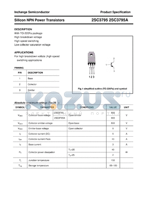 2SC3795A datasheet - Silicon NPN Power Transistors