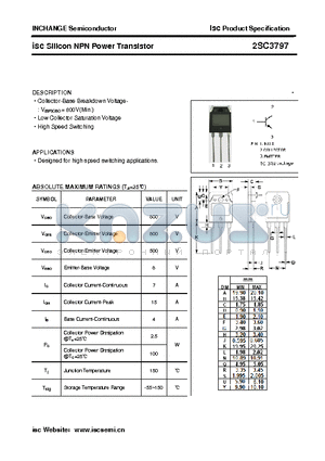 2SC3797 datasheet - isc Silicon NPN Power Transistor